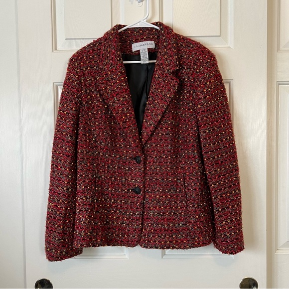 Sag Harbor Jackets & Blazers - Sag Harbor Tweed Blazer with Classic Tailoring